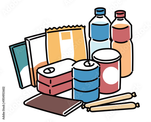 防災用の非常食_カラー