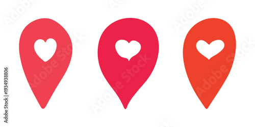 Set of hand drawn map pin Map marker pointer sign GPS and mapping tools Location pin symbol Pinpoint clipart in doodle style Single element for web, design