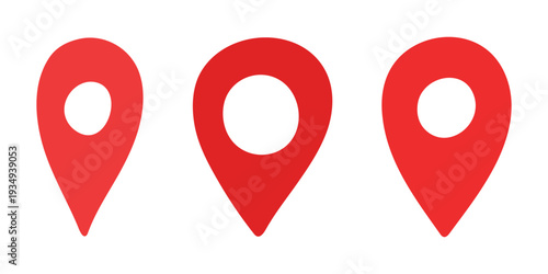 Set of hand drawn map pin Map marker pointer sign GPS and mapping tools Location pin symbol Pinpoint clipart in doodle style Single element for web, design