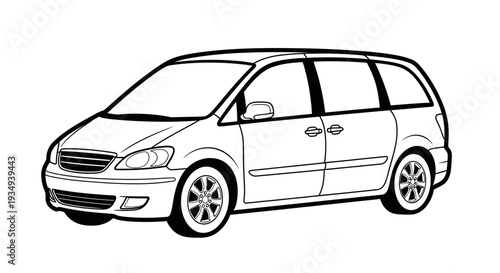 Minivan Outline