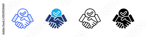 Trust Multiple Style Icon Set Vector 