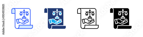 Legal Advice Multiple Style Icon Set Vector 
