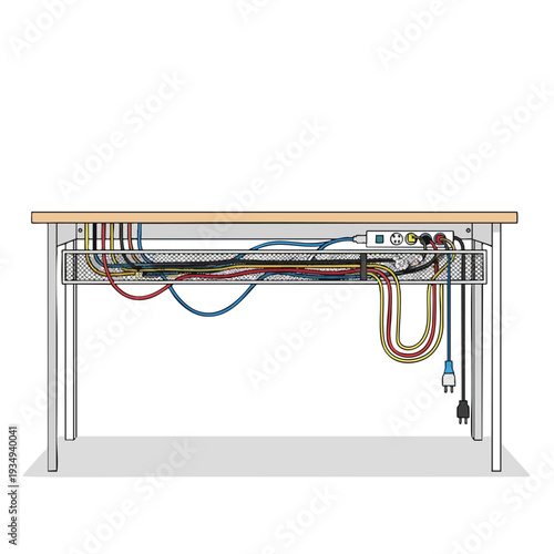 Complex Cable Setup Under Workbench