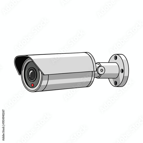 Security Surveillance Camera Illustration