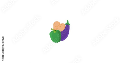 Vegetables Fresh Healthy Food Animation