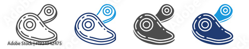 meat icon set multiple style