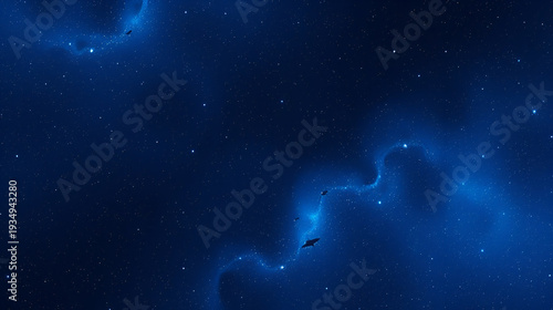 seamless blue deep space galaxy universe astronomy - by