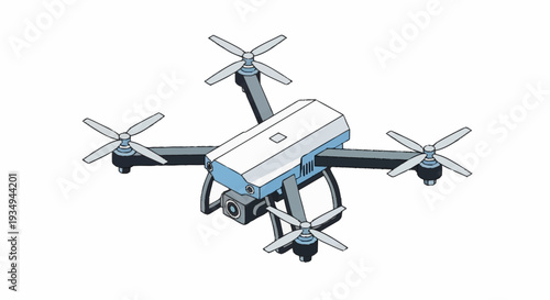 Quadcopter Drone with Camera Equipment.