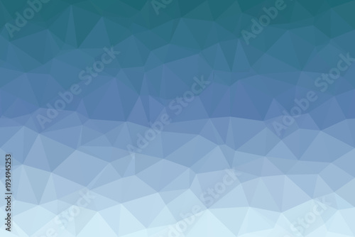 A serene low poly polygonal background reveals a gentle gradient from soft periwinkle to a light pastel blue