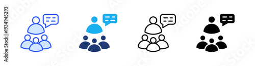 Representation Multiple Style Icon Set Vector 