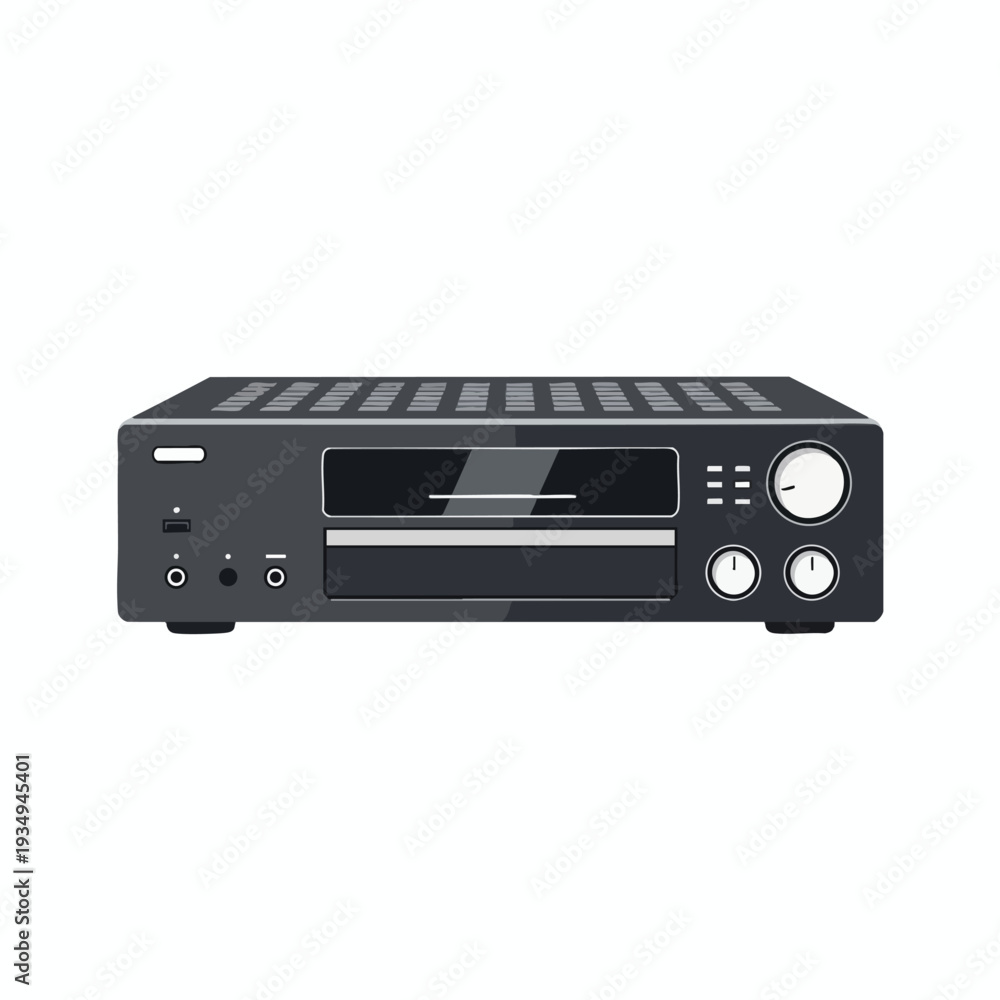 Obraz premium Modern Black Audio Receiver