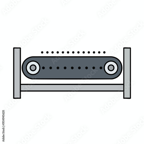 Simple gray mechanical device illustration