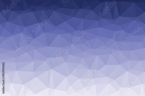 A striking polygonal mosaic background displays a beautiful gradient of dark indigo merging into soft lavender tones