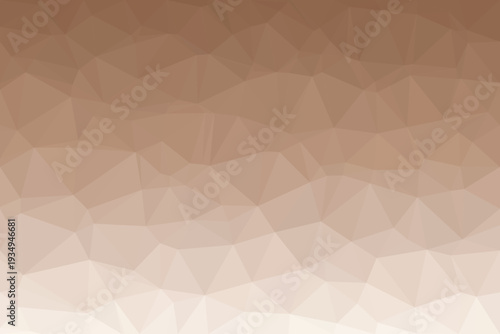 Earthy brown and warm beige low poly geometric pattern displaying a gentle color transition