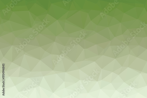 Fresh green and light sage low poly geometric pattern presenting a smooth color progression