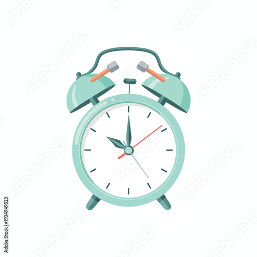 Vintage Alarm Clock Illustration
