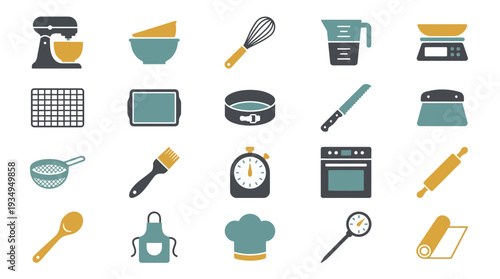 Chef Tool Icon Sheet Set for Culinary and Kitchen Design