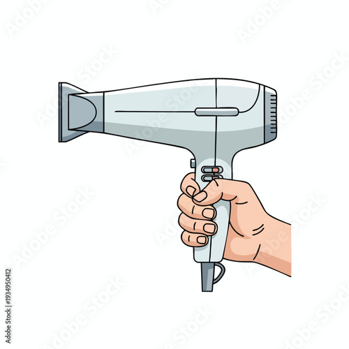 Hand holding a hair dryer