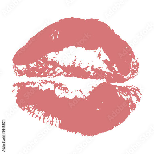 Lipstick kiss mark Romantic lip print Imprint of lips kiss Sexy lips makeup Female mouth Love symbol Design element for beauty fashion poster Valentines Day wedding