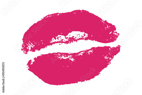 Lipstick kiss mark Romantic lip print Imprint of lips kiss Sexy lips makeup Female mouth Love symbol Design element for beauty fashion poster Valentines Day wedding