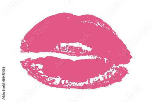 Lipstick kiss mark Romantic lip print Imprint of lips kiss Sexy lips makeup Female mouth Love symbol Design element for beauty fashion poster Valentines Day wedding
