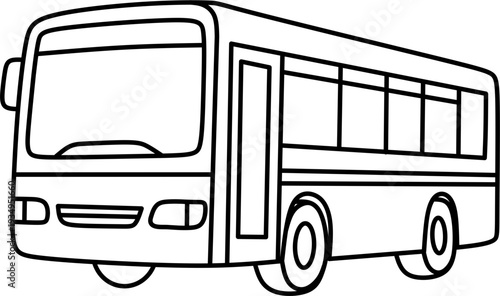Simple bus line art