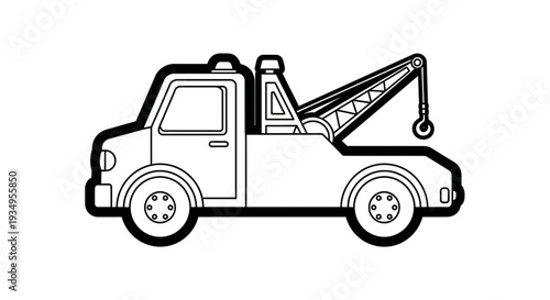 Tow Truck Illustration