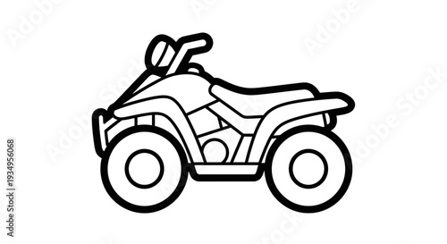 Line Art Quad Bike Icon