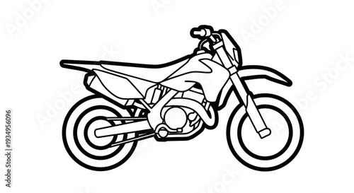 Motorcycle Outline Illustration