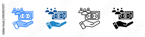 Embezzlement Multiple Style Icon Set 