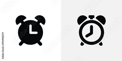 Black and white alarm clock time