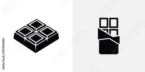 Black and white chocolate bars candy sweets