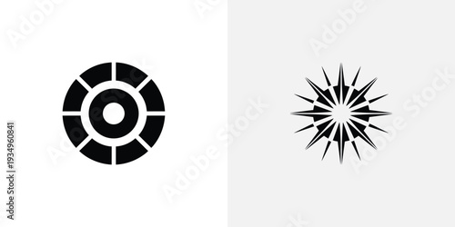 Black and white geometric shapes abstract