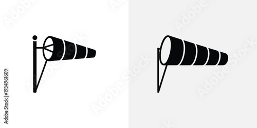 Black and white traffic cone symbol road cone safety cone