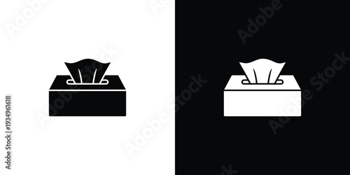 Black and white tissue box symbol 1