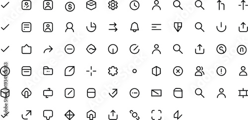 Set of 40 web interface icons vector
