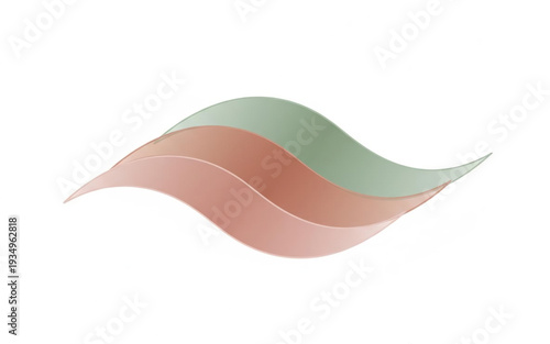 Abstract wavy shapes in soft pastel colors, gentle curves, layered design, modern artistic concept, digital illustration
