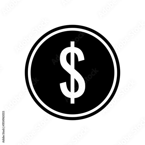 Dollar icon, dollar sign on a white background. Vector illustration of a dollar symbol.