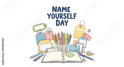 Colorful Stationery and Art Supplies.