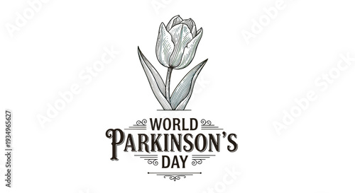Tulip Illustration for World Parkinsons Day.