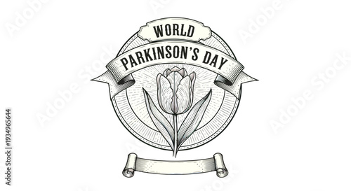 Tulip Illustration for Parkinsons Awareness.