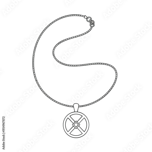 Elegant Silver Necklace with Circular Pendant for Fashion and Jewelry Accessories