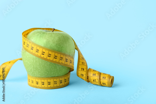 Green apple with yellow mea...