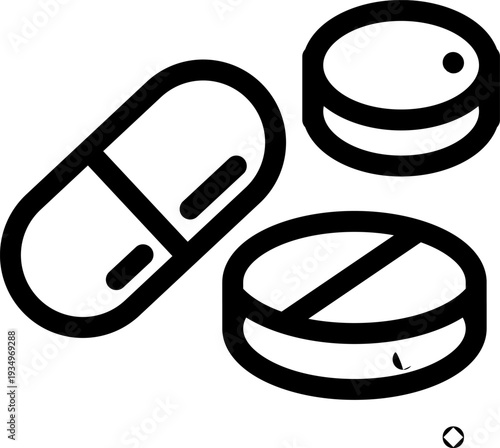 Medicine Capsule Pill Pharmaceutical Drug Icon