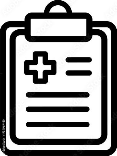 Medical Clipboard Healthcare Patient Record Icon