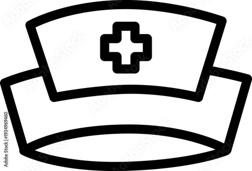 Nurse Hat Medical Healthcare Professional Icon
