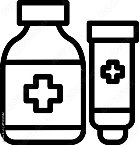 Medicine Bottle Pharmaceutical Treatment Drug Icon
