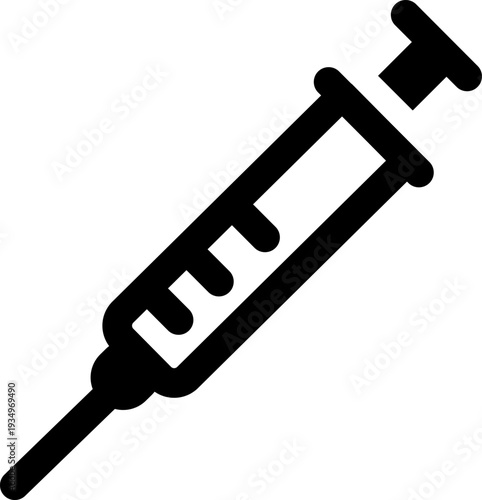 Syringe Injection Vaccination Medical Equipment Icon