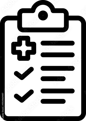 Medical Checklist Healthcare Examination Report Icon