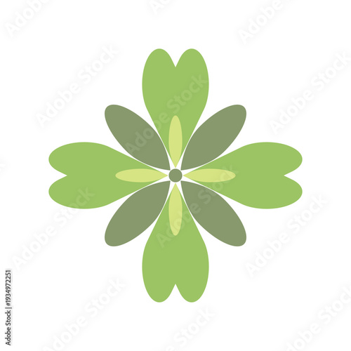 four leaf clover isolated Stylized Clover Logo Symbol Design Stock Vector